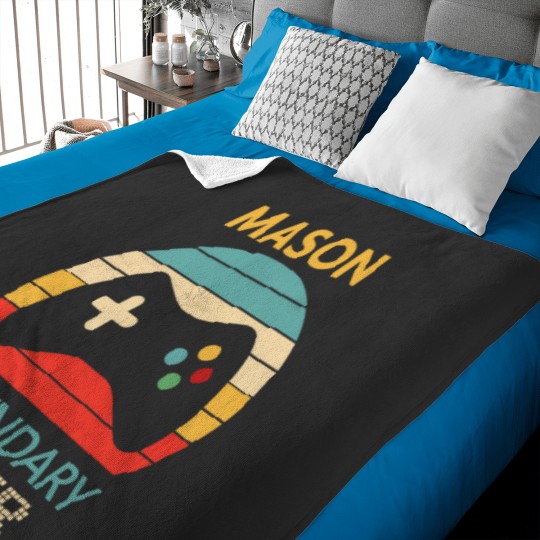 Discover Mason Name Gift Personalized Legendary Gamer Baby Blankets