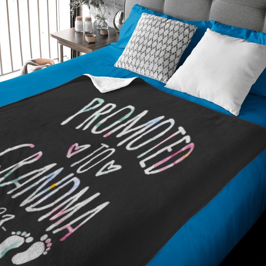Discover Promoted to Grandma 2023 again Cute Baby Announcement Women Baby Blankets