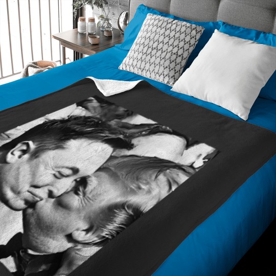 Discover Elon Musk and Donald Trump Kissing Baby Blankets