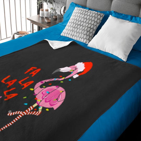 Discover Fa La La Mingo Flamingo Christmas Tropical Xmas Tree Lights Baby Blankets