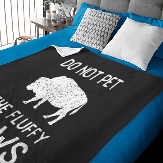 Discover Do Not Pet The Fluffy Cows Vintage National Park Funny Bison Baby Blankets