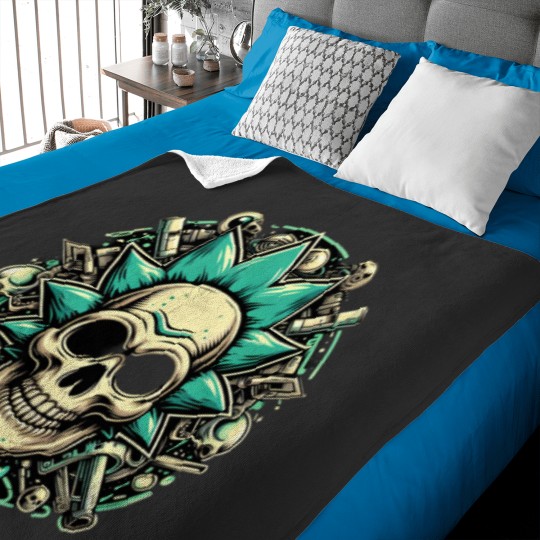 Discover Rick an Rickandmorty, Skull head Baby Blankets