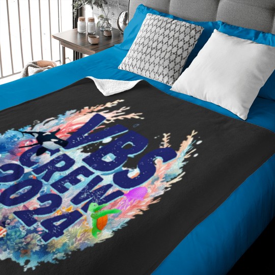 Discover VBS Crew 2024 SCUBAss Divingss Underwater Vacation Bible School Baby Blankets
