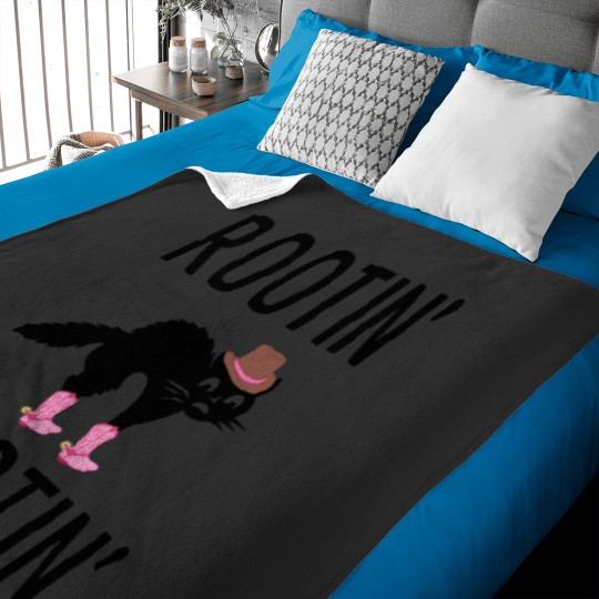 Discover Rotin Totin CATrootin tootin cowboy catfunny blach cat cowboy cowgirl rootin Baby Blankets