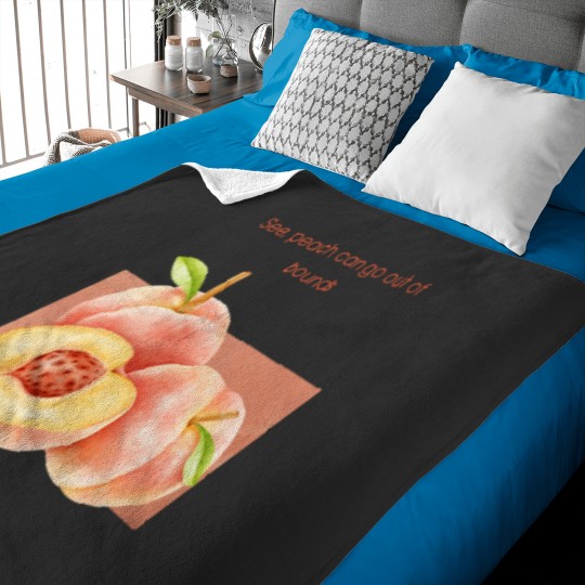 Discover Peaches with motivation Baby Blankets
