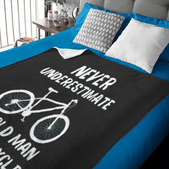 Discover Never Underestimate An Old Man With A Bicycle (6) Baby Blankets