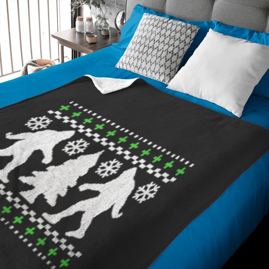 Discover Ugly Holiday BigfootS Christmas Sweater Baby Blankets