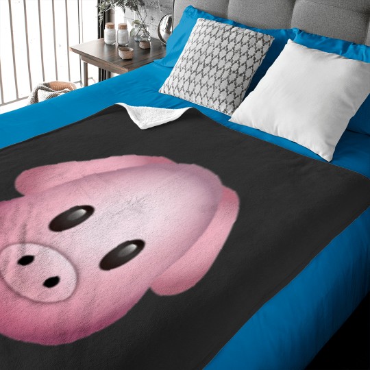 Discover Cute Pig Emojiss Baby Blankets