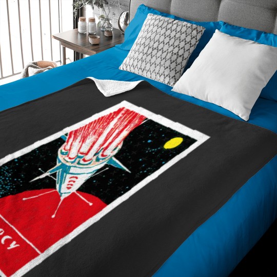 Discover To Mars! Sovietss Space Art Baby Blankets