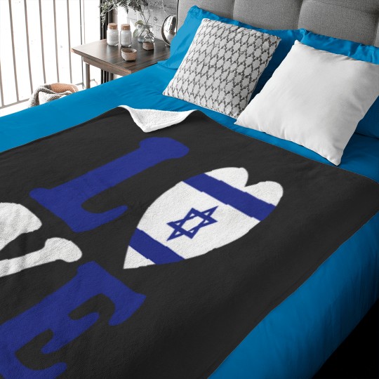 Discover I Love Israel Minimalist Israeli Flag For Women Men Baby Blankets
