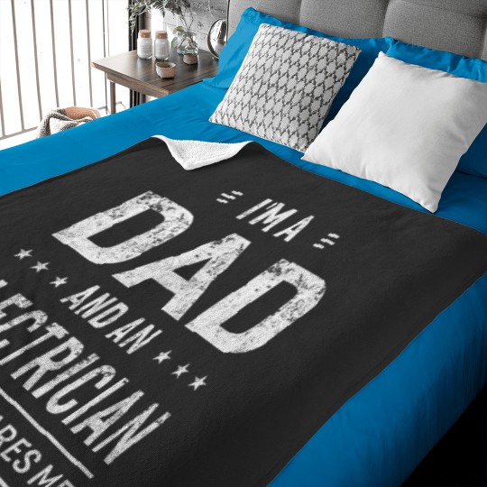 Discover Im A Dad And Electrician For Men Father Funny Gift Baby Blankets