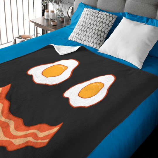 Discover Egg And Bacon Egg And Bacon Face Brunch Breakfast Baby Blankets