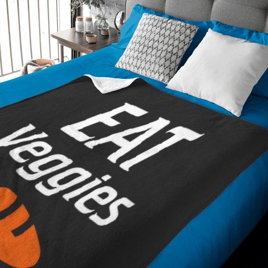 Discover Eat Your Veggies Vegetables Carrots Hippie Childrens Baby Blankets