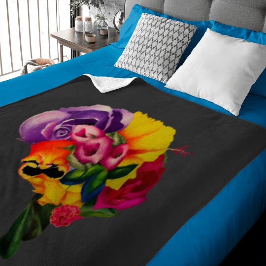 Discover Floral Brain Baby Blankets