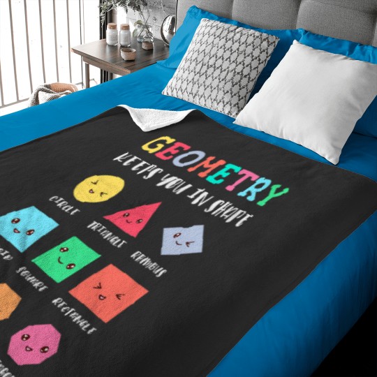 Discover Geometry keeps you in shape funny geometric shapes Baby Blankets