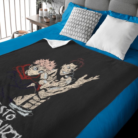 Discover yuji itadori and aoi todo besto friendo in cool scribble art Baby Blankets