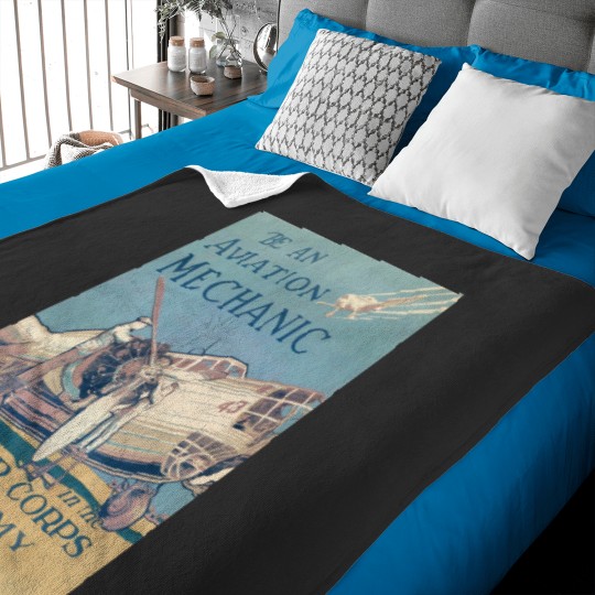 Discover Vintage US Amy- Be an Aviation Mechanic - in the Air CorpsGraphic Baby Blankets