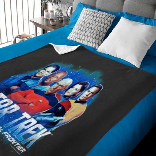 Discover Star Trekss The Captains Of Past Ships Baby Blankets