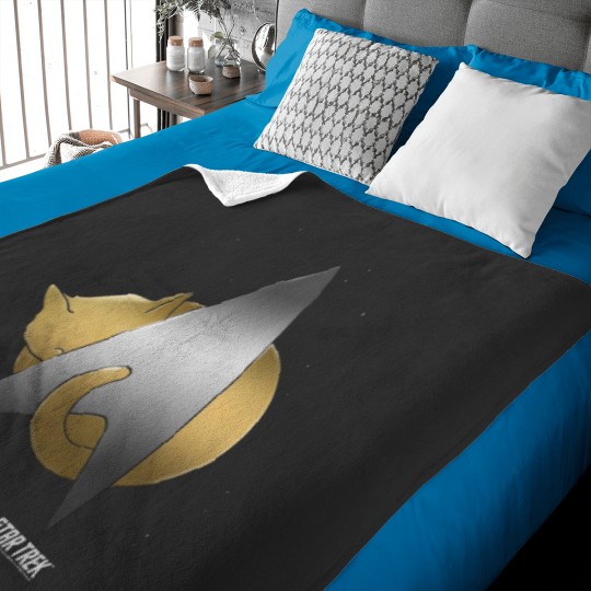 Discover Star Trekss Next Generation Chrome Cat Starfleet Logo Baby Blankets