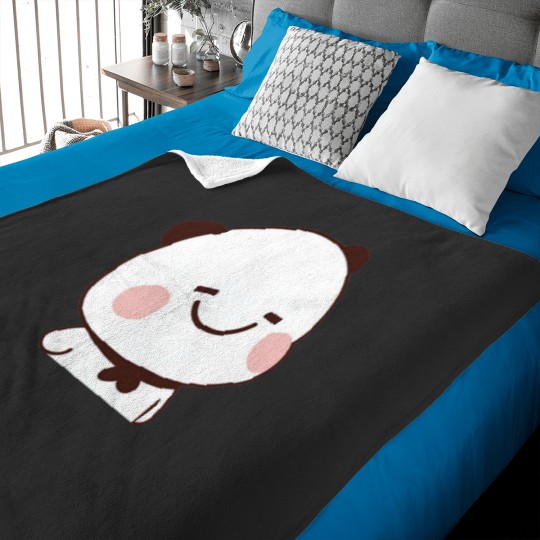 Discover BuBus smile! Happy BuBu Panda face Baby Blankets