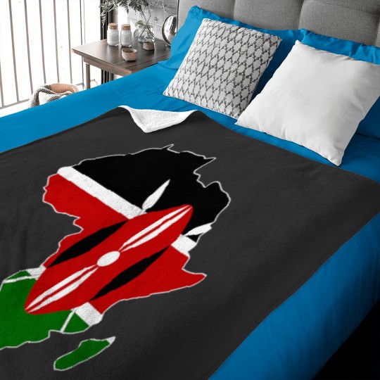 Discover Kenyan pride with Kenya flag clipped inside Africa map Baby Blankets
