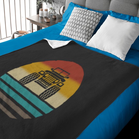 Discover Vintage Jeep Lover Baby Blanket
