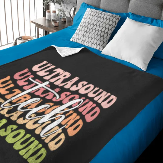 Discover Ultrasound Tech Groovy Ultrasound Technology Baby Blankets