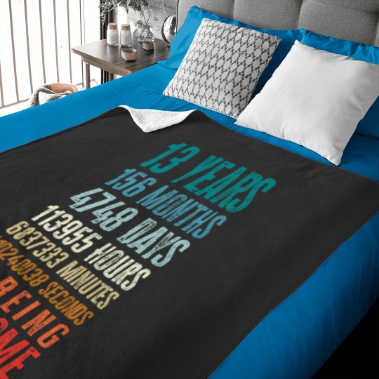 Discover 13 Years 156 Months Being Awesome 13th Birthday Teen Gifts Baby Blankets