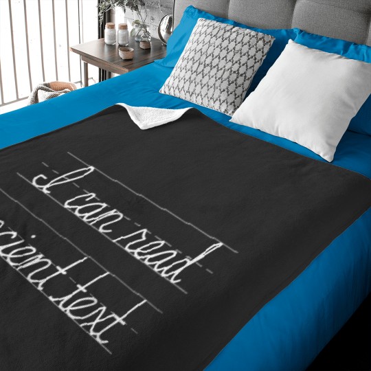 Discover Handwriting I Can Read Ancient Text Funny Cursive Writing Baby Blankets