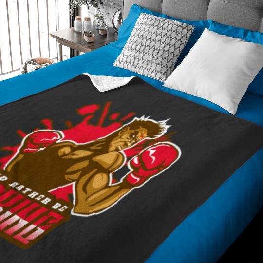 Discover ID Rather Be Boxing 1 Baby Blankets