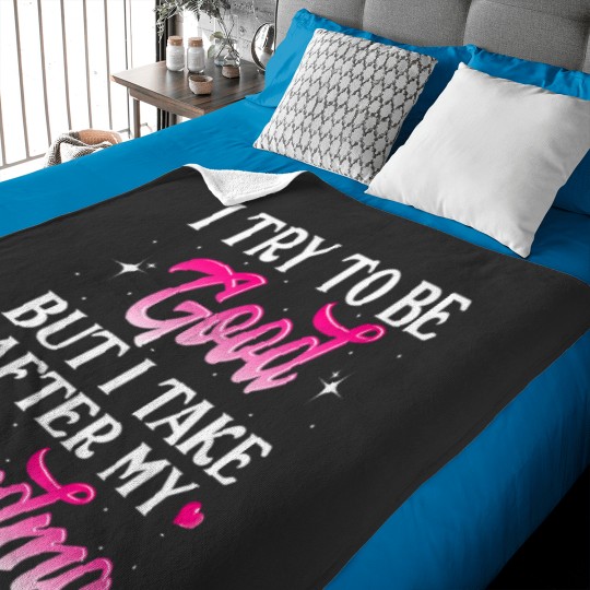 Discover I Try To Be Good But I Take After My Grandma Shirt Kids Gift Baby Blankets