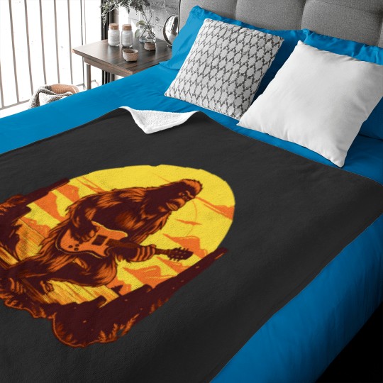 Discover Sasquatch Big Footss Rock Music Lover Baby Blankets