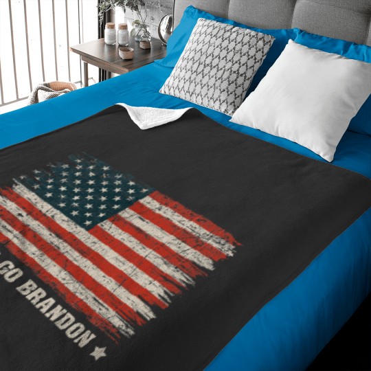 Discover Lets Go Brandon American Flag Vintagess Baby Blankets