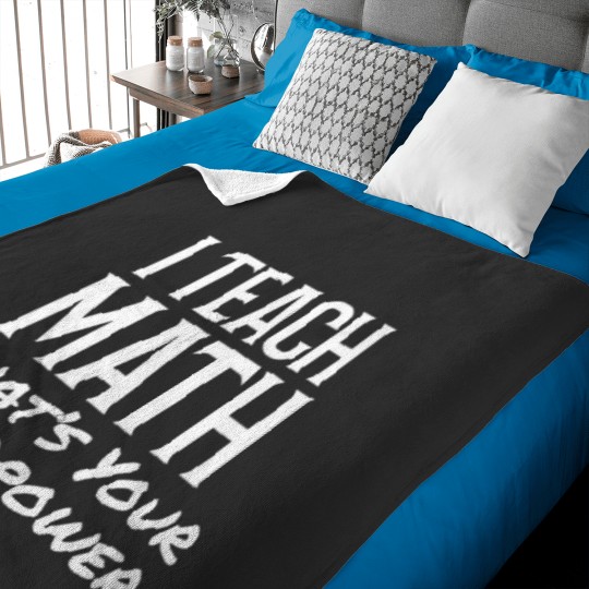 Discover Superpower Math Teacher Gift Baby Blankets