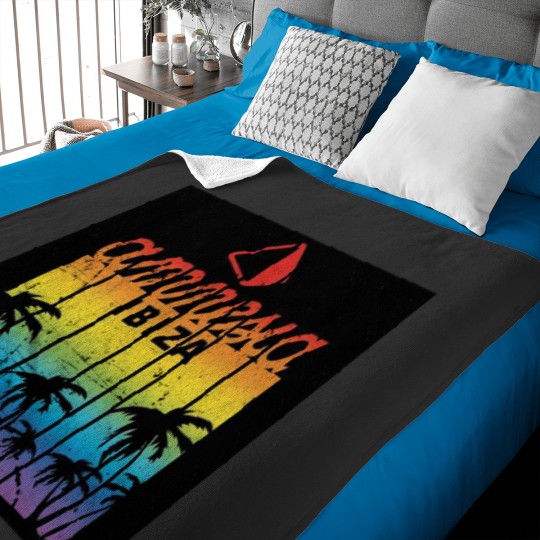 Discover Amnesia IBIZA Club MODEL Vintagess palm trees Legend Club by La French Touch Baby Blankets