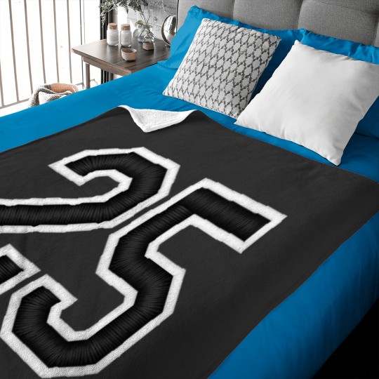 Discover 25 Black Jersey Sports Number Twenty Five Football 25 1 Baby Blankets