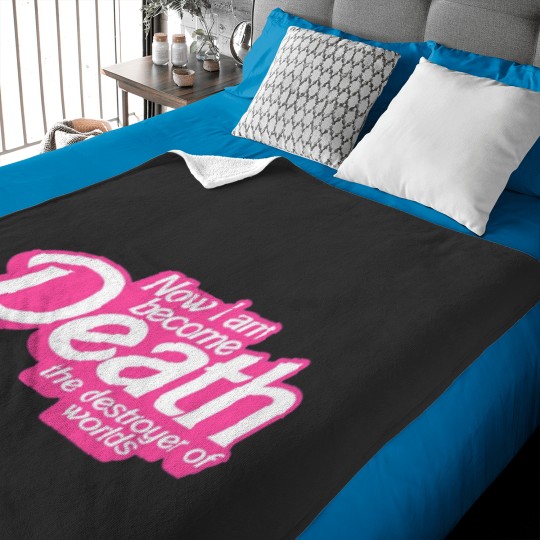 Discover Barbenheimerss Quote I am become Death Destroyer of Worlds Barbiess x Oppenheimer TShir Baby Blankets