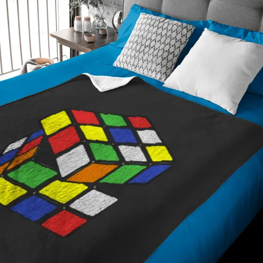 Discover Original Rubik's Cube Baby Blankets