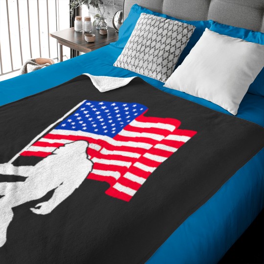 Discover bigfootss weaving USA flag patriotism 4th July Baby Blankets