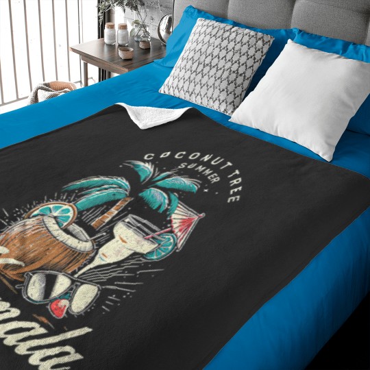 Discover Coconut Tree Summer Vibes Baby Blankets