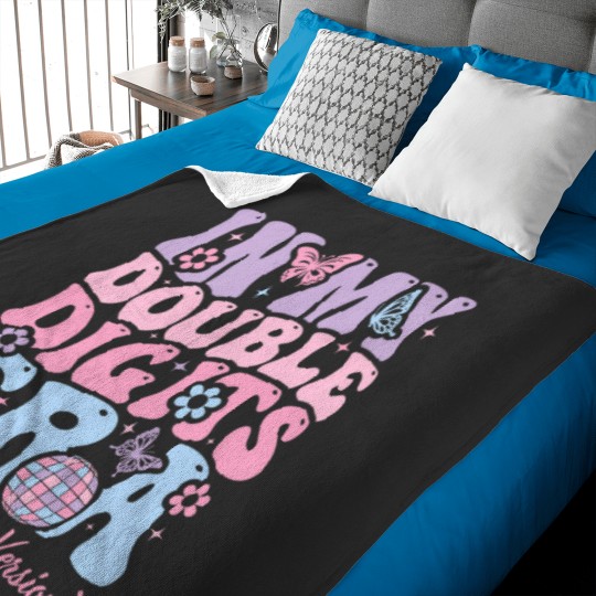 Discover Kids In My Double Digits Era Its My 10th Birthday Girls Baby Blankets