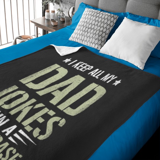 Discover Funny Dad Saying Graphic Vintagess Dad Jokes DadABase Baby Blankets