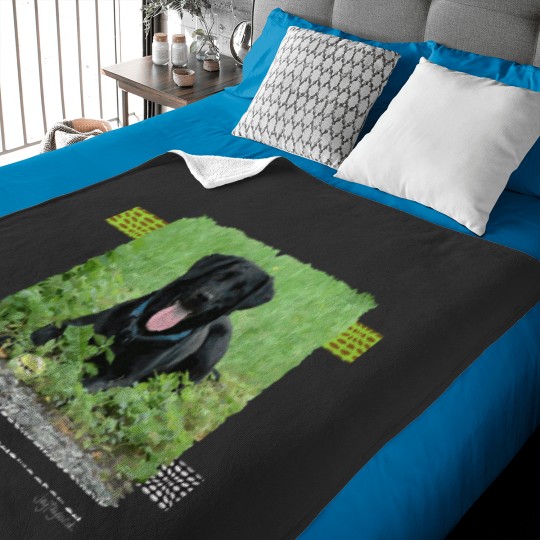 Discover Loki Black Labrador Baby Blankets