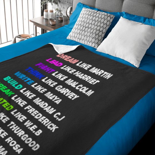 Discover Dream Like Martin Lead Like Harriet Women Black History Gift Baby Blankets