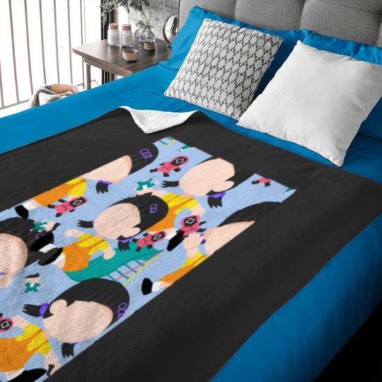 Discover Squid Cosplay Red Light Green Light Girl Playground Cute Netflix Baby Blankets