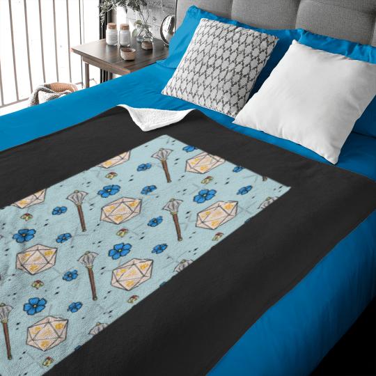 Discover Pike Trickfoot d20 Dice Pattern Graphic Baby Blankets