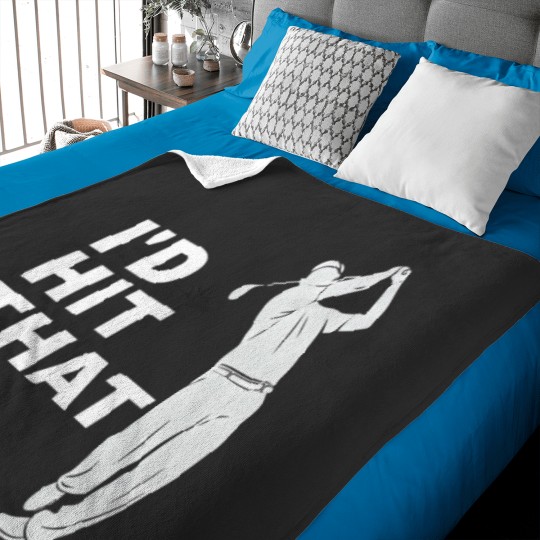 Discover ID Hit That Golfer Golfing   Funny Golf 1 Baby Blankets