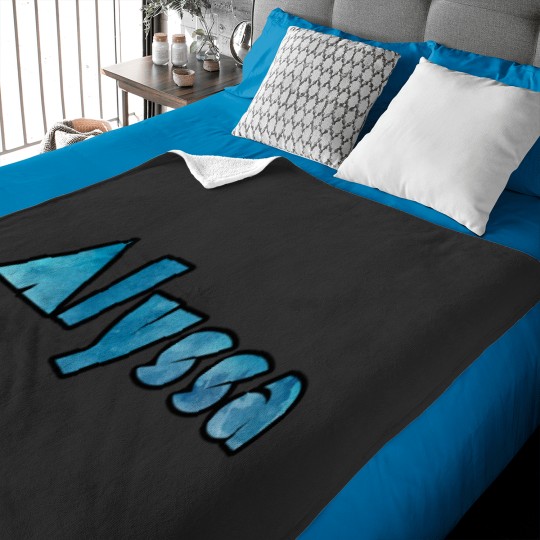Discover Alyssa Blue Watercolor Baby Blankets