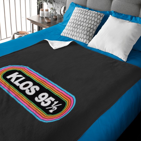 Discover KLOS 9512 Rock Radio Station Logo Baby Blankets
