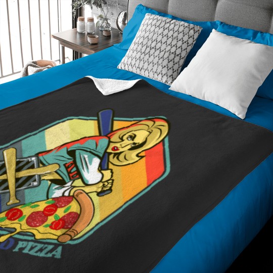 Discover Baseball Pizza Bat Pitcher Girl'S Gift Baby Blankets